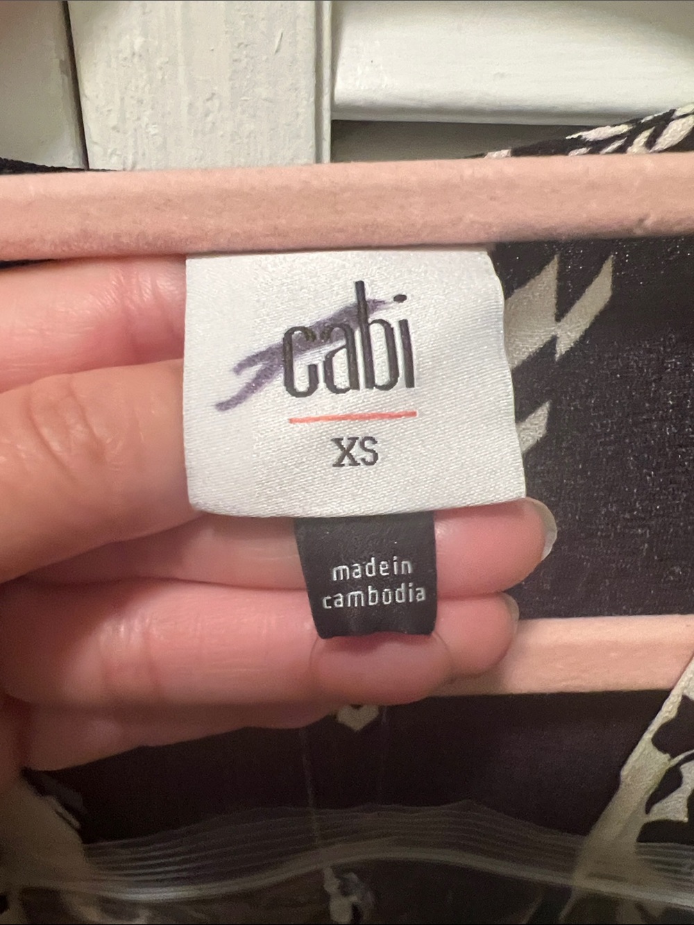#1984**CAbi Black and White Abstract Floral Romper - Picture 3 of 13